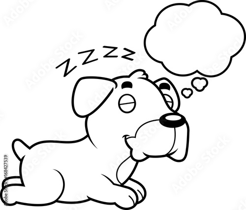 Cartoon Boxer Dreaming