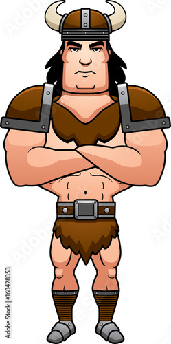 Cartoon Barbarian Arms Crossed