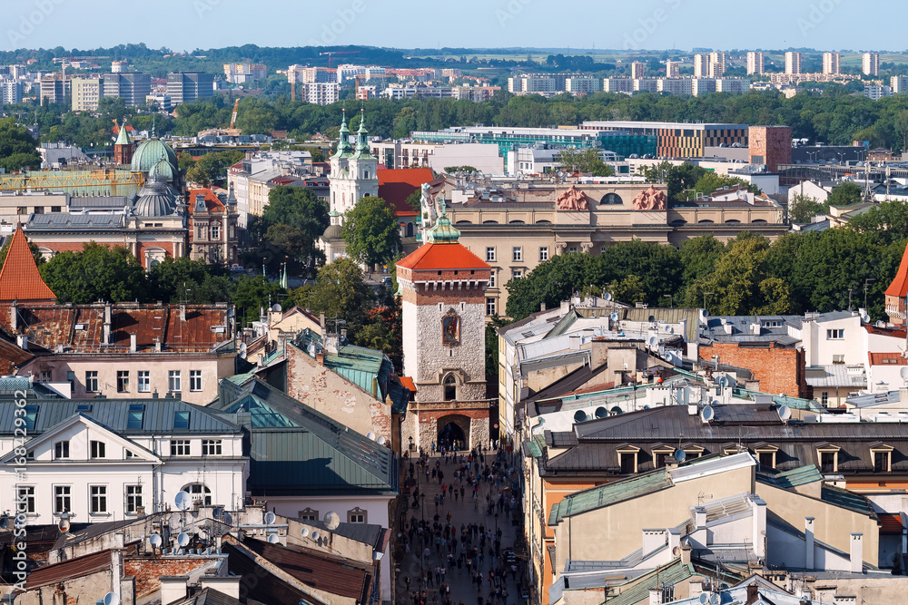 City view of Krakow, day photo