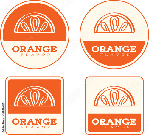 Orange Flavor Food Labels