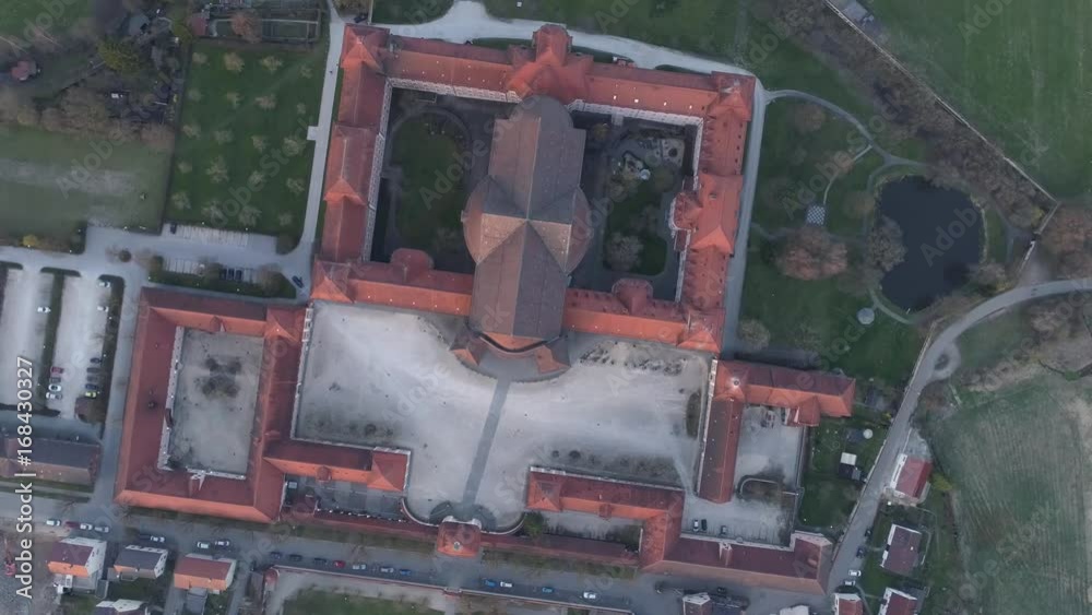 Wiblingen Kloster Abbey With Drone At Sunrise From The Top Wiblingen Kloster Abbey With Drone At Sunrise From The Top