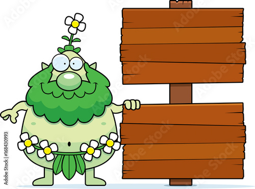 Cartoon Forest Sprite Sign