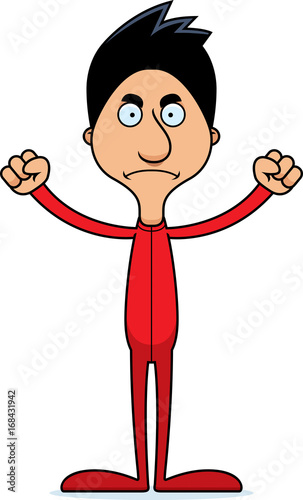 Cartoon Angry Man In Pajamas