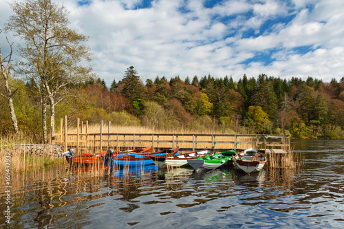 Boats on lake in Killarney National Park, Co. Kerry - Ireland