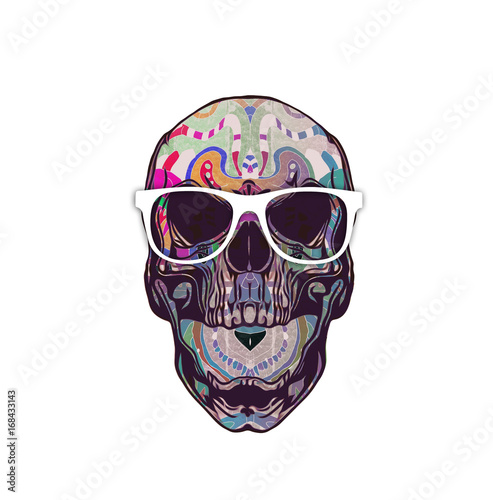 Красочный злой череп