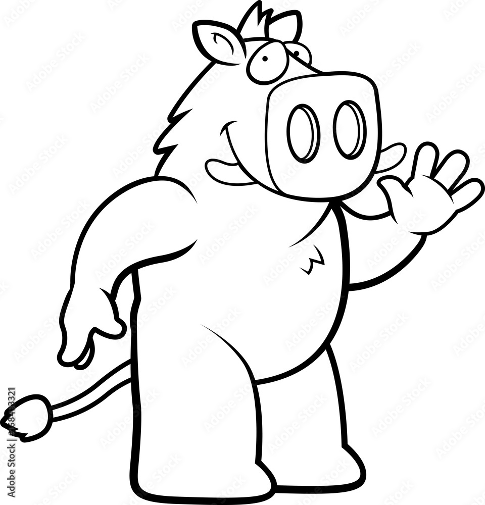 Fototapeta premium Boar Waving