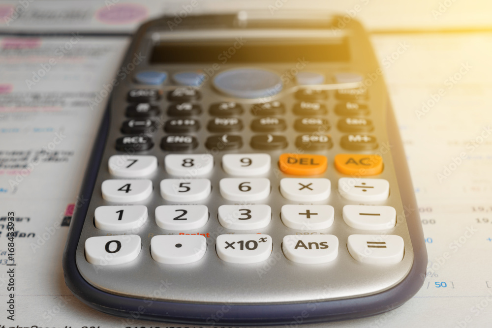 close up advance calculator for engineer or business on the finance/math paper. close up advance calculator for engineer or business on the finance/math paper.