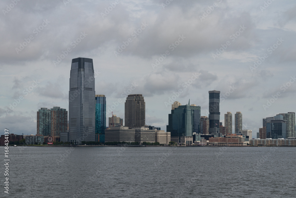 New York City Skyline with Storm Clouds in the Sky