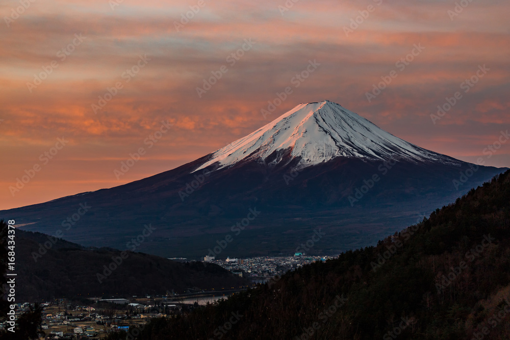 Fuji during sunset time