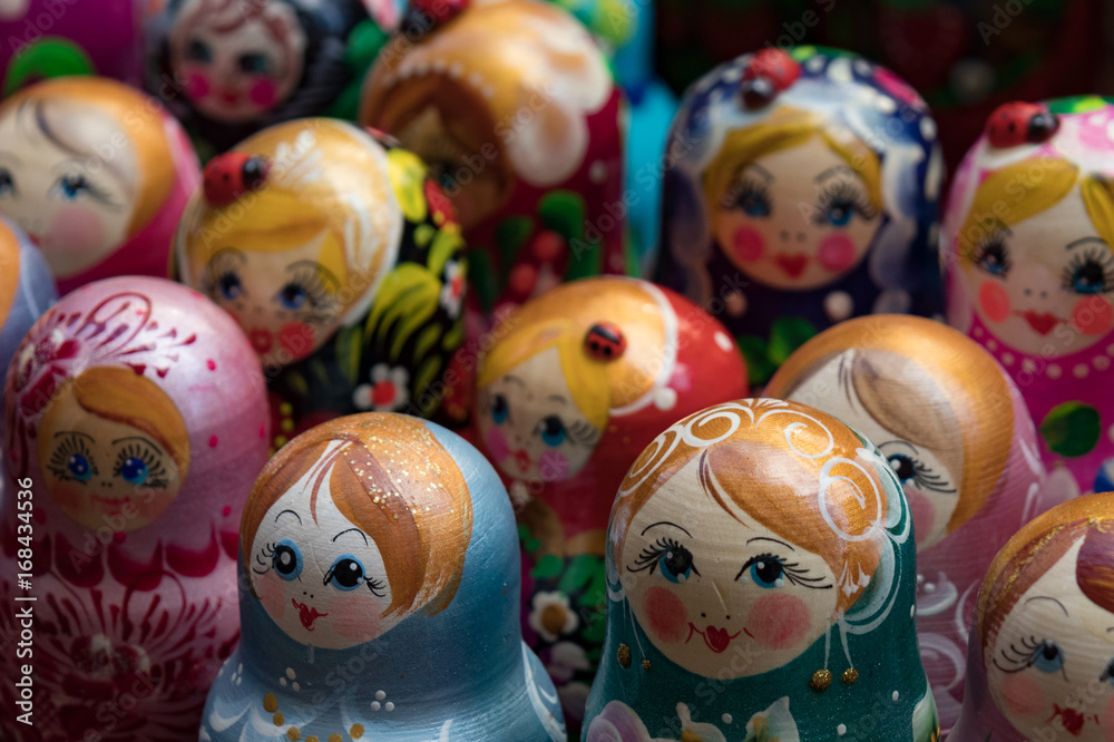 Matryoshka Doll, Russian Nesting Dolls Closeup