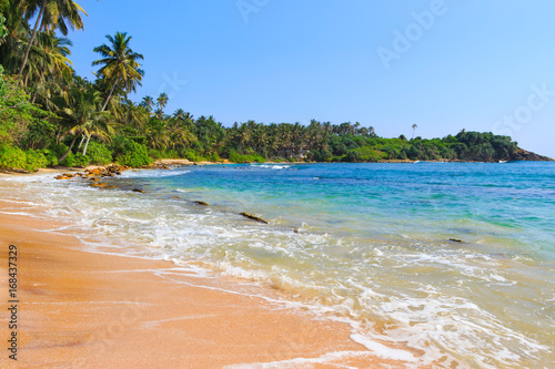 Paradise tropical beach. Turquoise ocean.