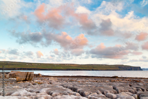 Atlantic sunset over Burren - Ireland