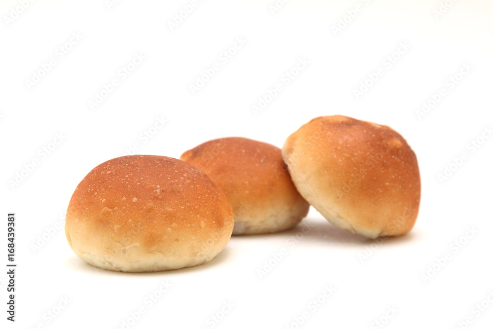 朝食 レーズンパン テーブルロール 白背景