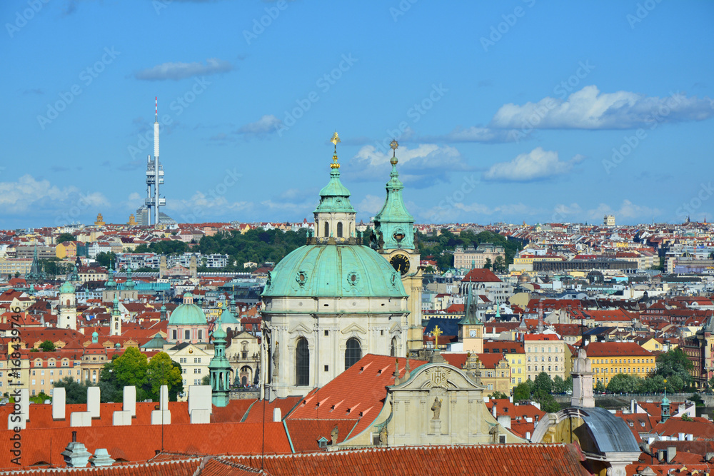 Rooftop landmark of Prague