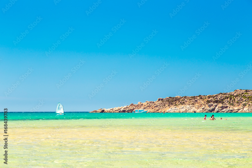 Obraz premium The beach of Chia su Giudeu, Sardinia