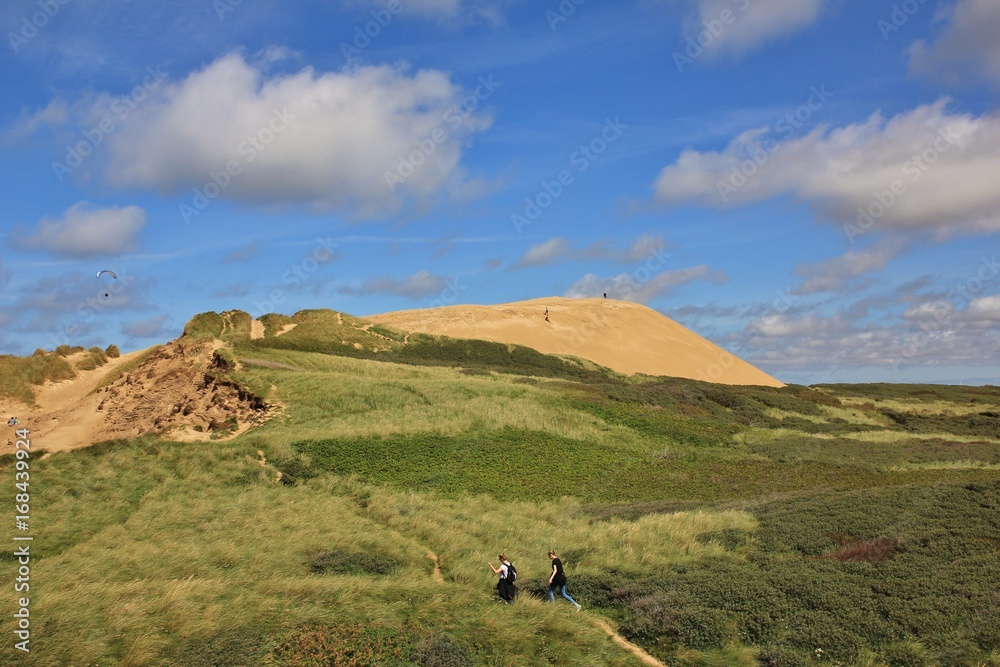View of the Rubjerg Knude, high sand dune at the west coast of Denmark.