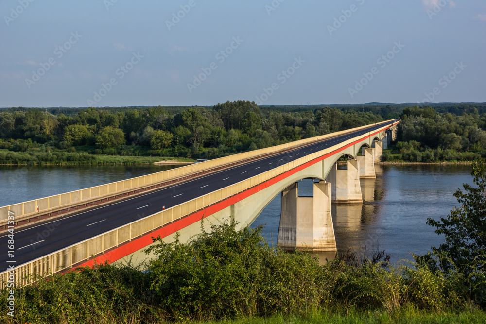 Bridge over the Vistula river near Wyszogrod, Poland Bridge over the Vistula river near Wyszogrod, Poland