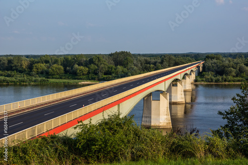 Bridge over the Vistula river near Wyszogrod, Poland