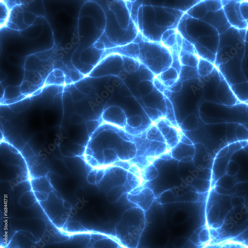Abstract seamless background - Blue lightning