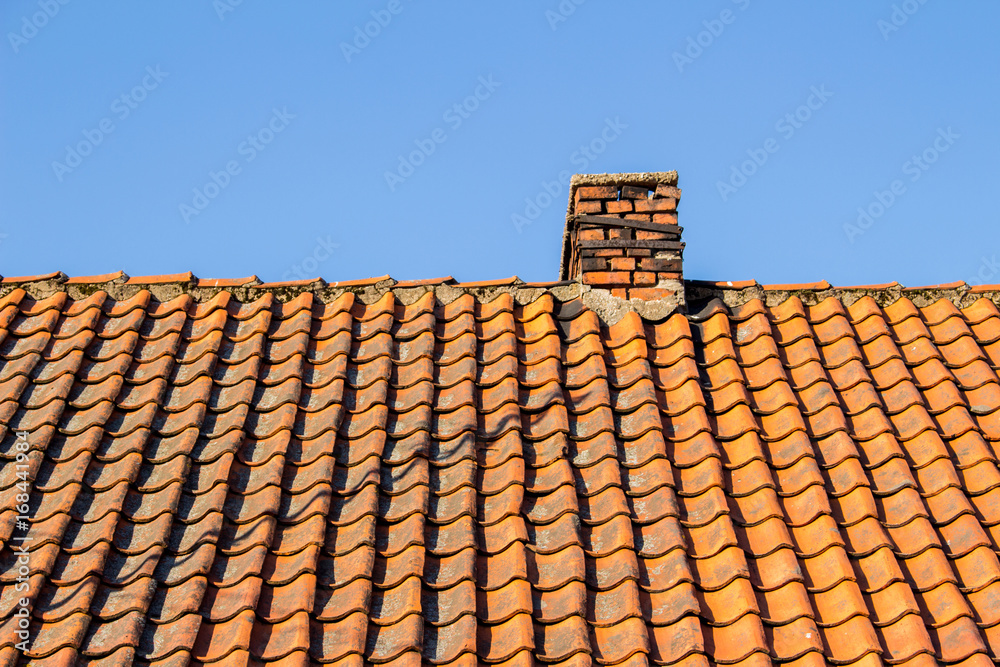 Naklejka premium An old tiled roof