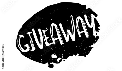 Giveaway rubber stamp. Grunge design with dust scratches. Effects can be easily removed for a clean, crisp look. Color is easily changed.