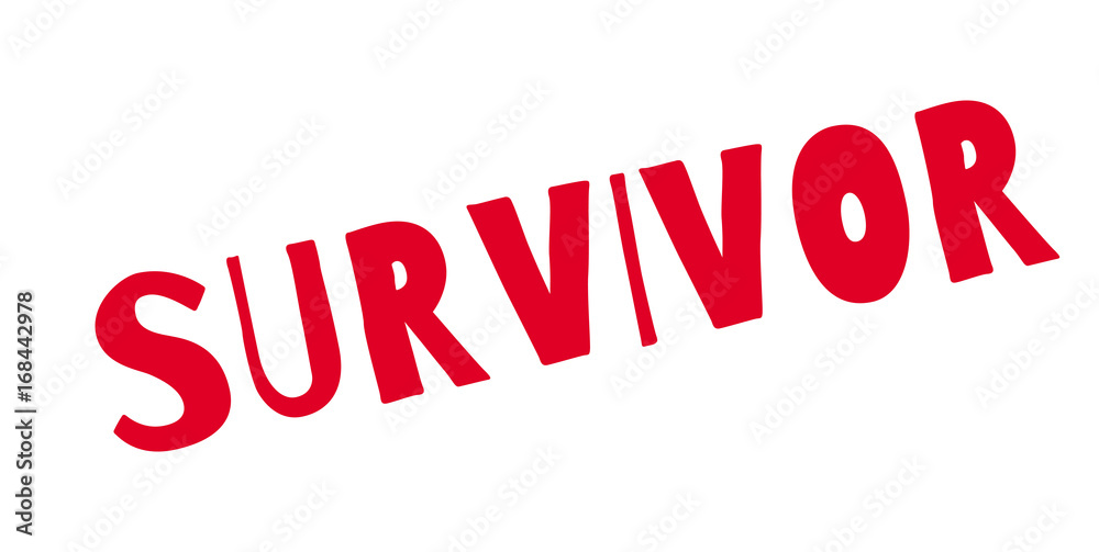 Survivor rubber stamp. Grunge design with dust scratches. Effects can be easily removed for a clean, crisp look. Color is easily changed. Survivor rubber stamp. Grunge design with dust scratches. Effects can be easily removed for a clean, crisp look. Color is easily changed.