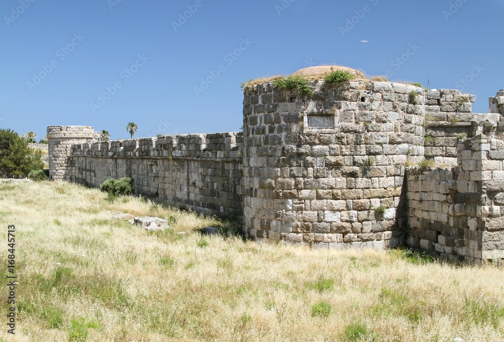 Inner fortress in the fortress of the knights of the Johannites on the island of Kos Inner fortress in the fortress of the knights of the Johannites on the island of Kos