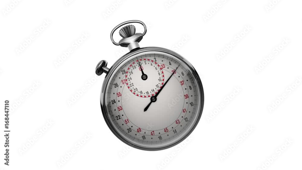 Analog stopwatch on white background Analog stopwatch on white background