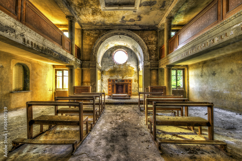 Interior of abandoned chapel