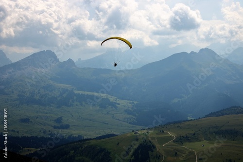 Paragliding on alps