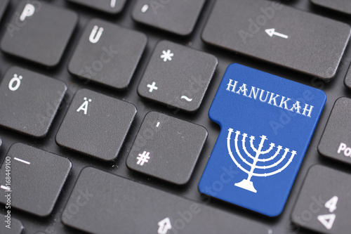 Hanukkah Zeichen auf Tastatur