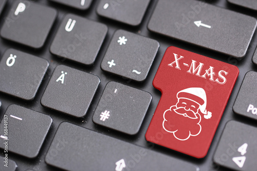 X-Mas Chtistmas Zeichen auf Tastatur