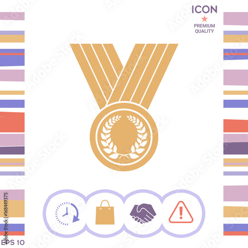 Medal with Laurel wreath, icon