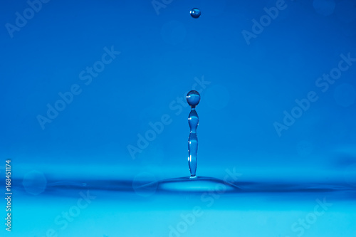 Horizontal macro shot of water drop
