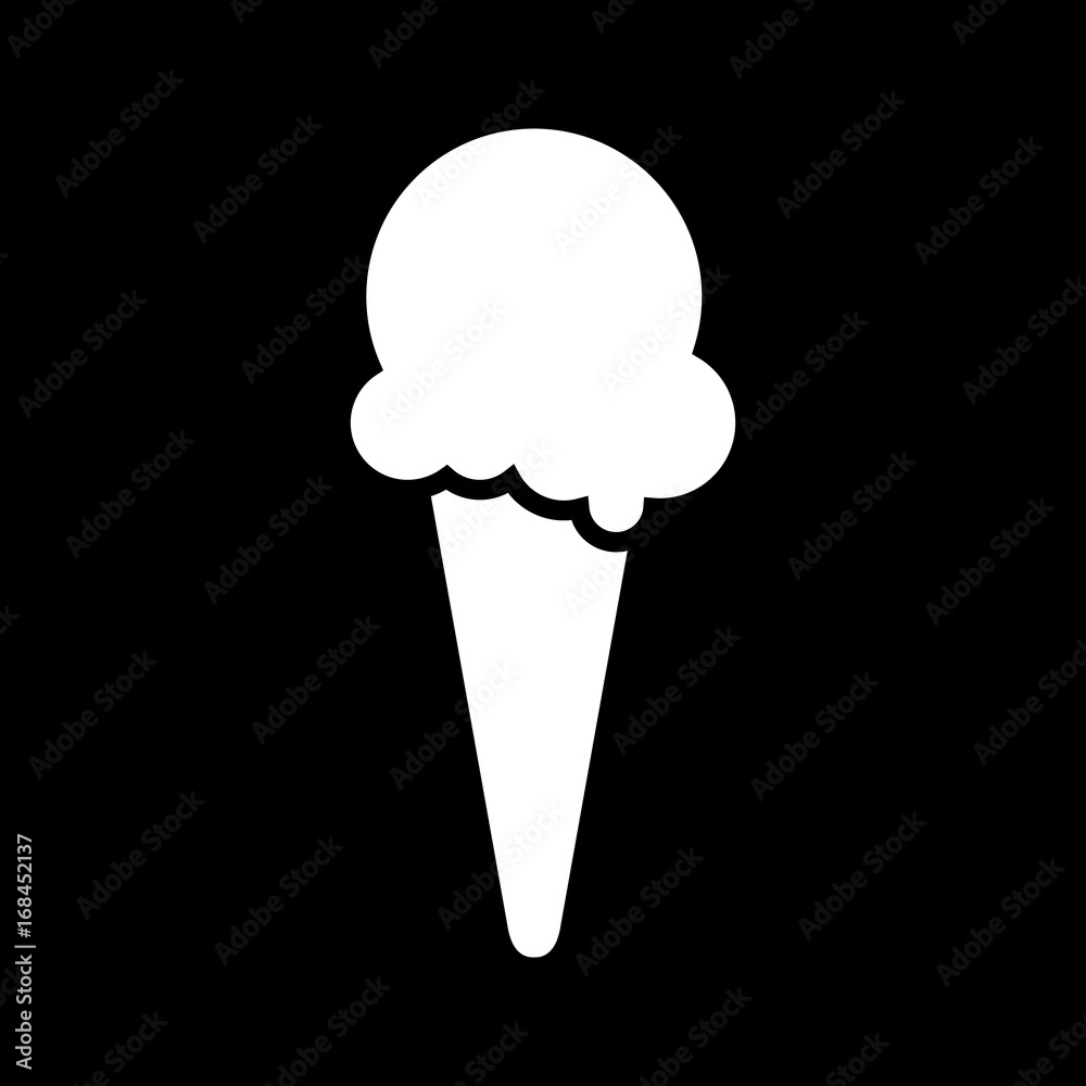 Eis - Icon, Piktogramm, grafisches Element - schwarz, weiß, s/w -  Hintergrund Stock Vector | Adobe Stock