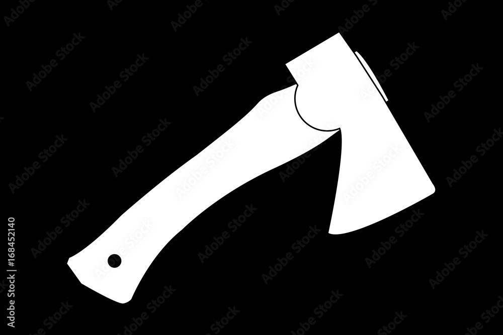 Beil - Icon, Piktogramm, grafisches Element - schwarz, weiß, s/w - Hintergrund Beil - Icon, Piktogramm, grafisches Element - schwarz, weiß, s/w - Hintergrund