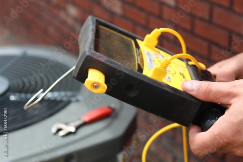 Air conditioning service repair man