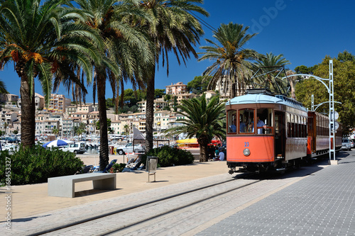 Tramway in Port de Soller in Majorca, Spain