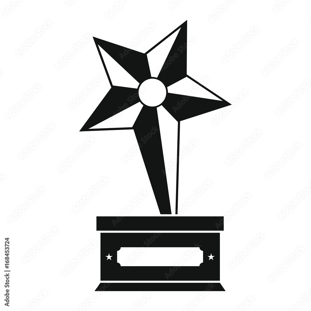Gold award with star in black simple silhouette style icons vector illustration for design and web Gold award with star in black simple silhouette style icons vector illustration for design and web
