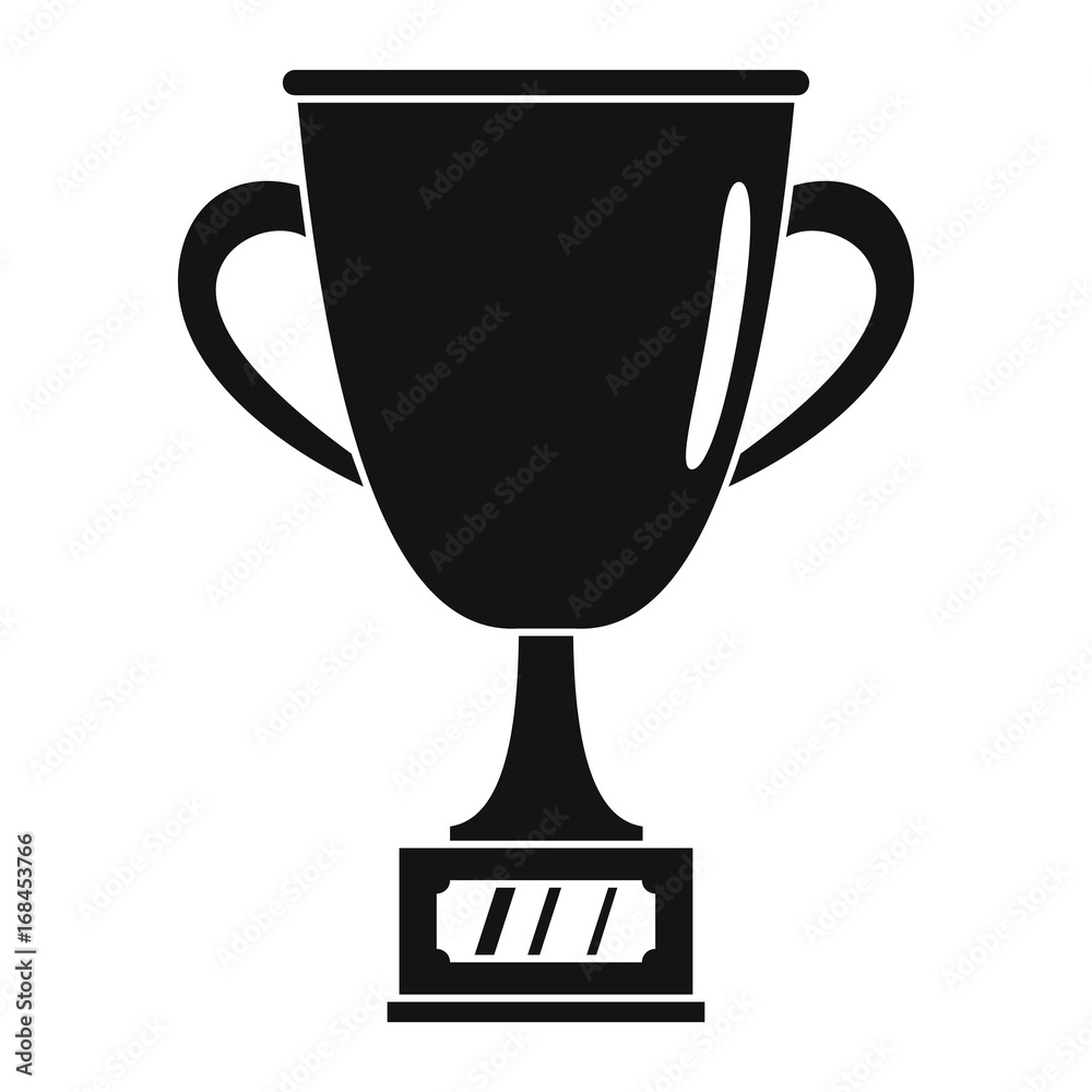 Prize award cup in black simple silhouette style icons vector illustration for design and web Prize award cup in black simple silhouette style icons vector illustration for design and web