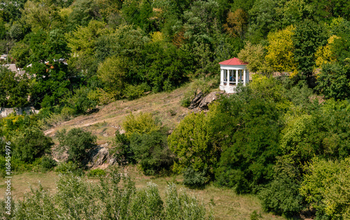 City park in Zhitomir, Ukraine - always open for visitors. Summer noon photo 