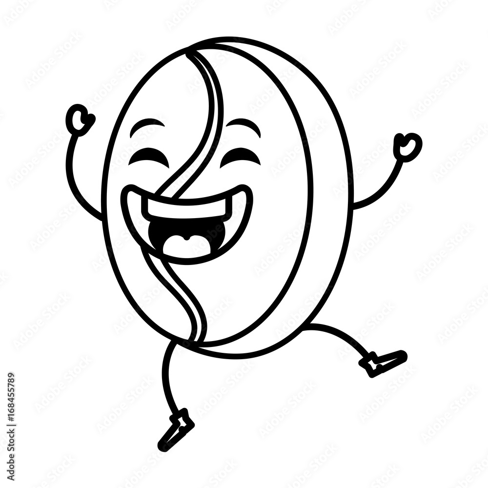 coffee grains kawaii character vector illustration design coffee grains kawaii character vector illustration design