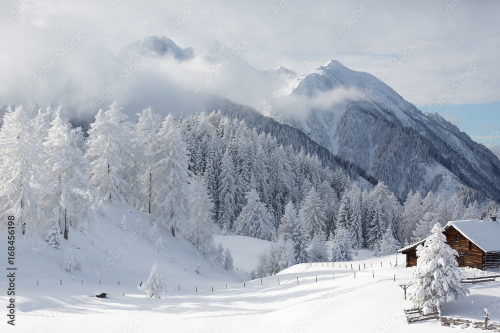 Fototapeta premium Amazing winter scenery, Austrian alps