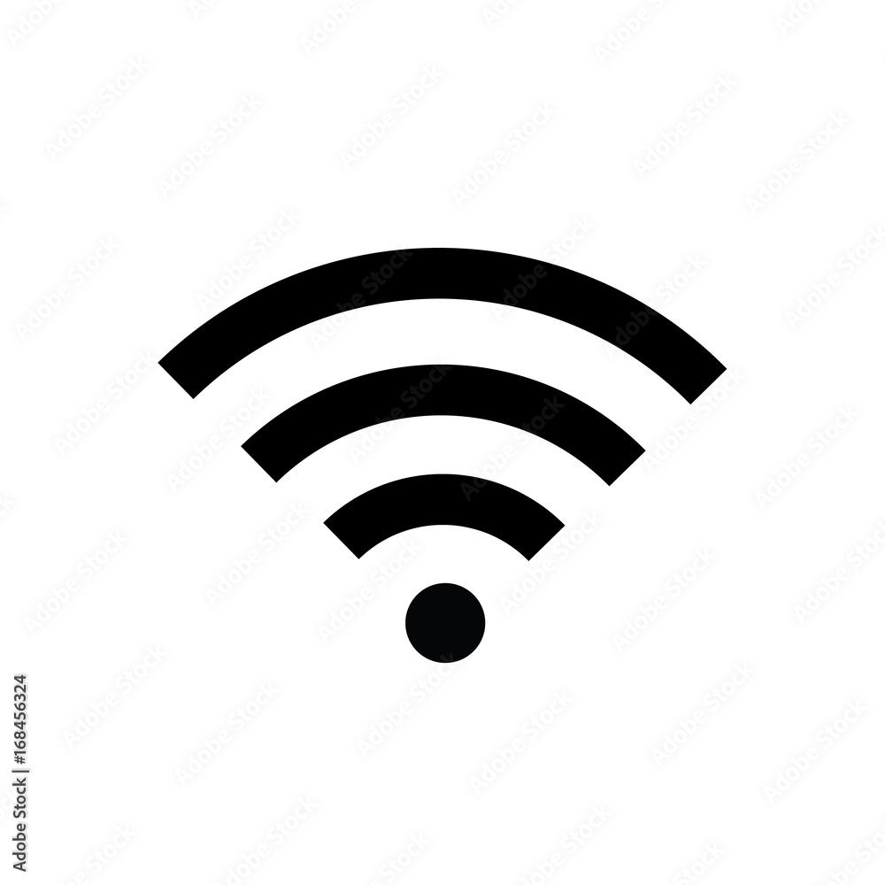 WIFI icon vector, Wireless internet sign isolated on white background, Flat style for graphic and web design or template or pattern. WIFI icon vector, Wireless internet sign isolated on white background, Flat style for graphic and web design or template or pattern.