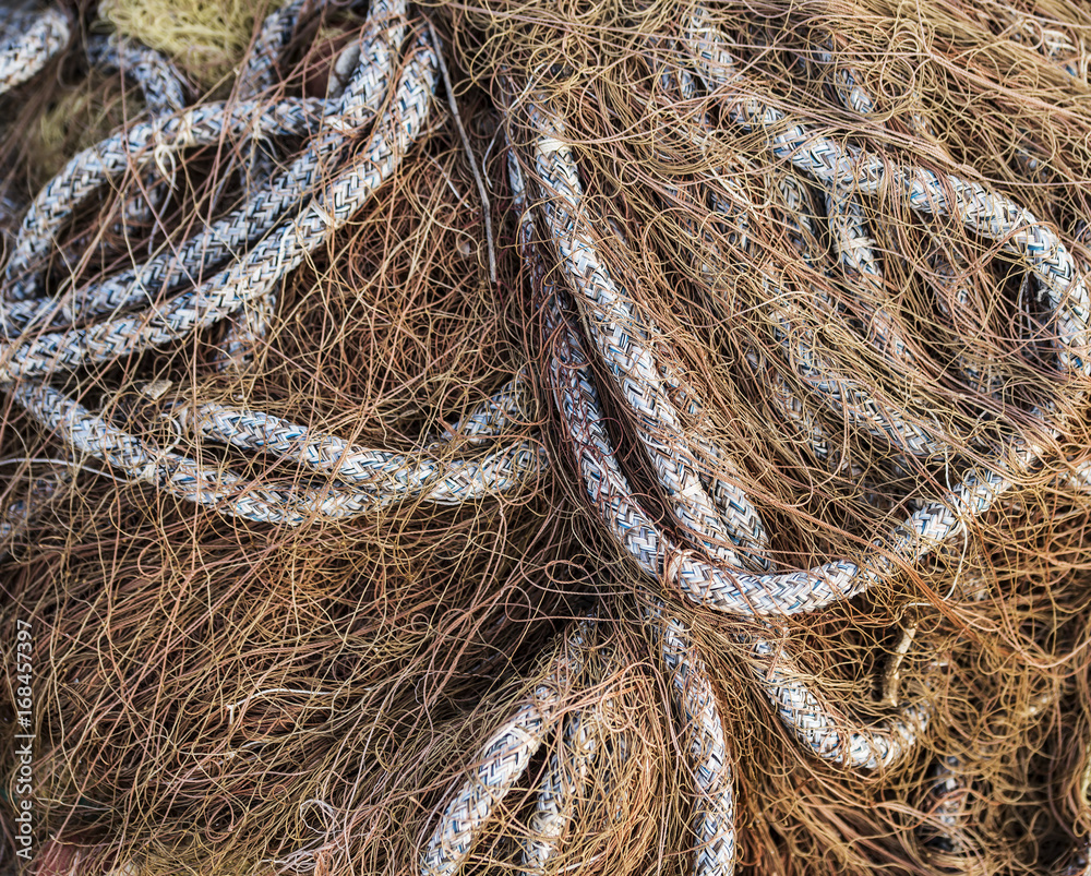 Fishing net close up view