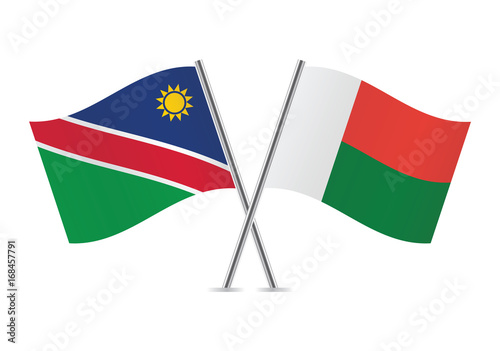 Free Download Namibia and Madagascar flags.Vector illustration. - GFXLoad