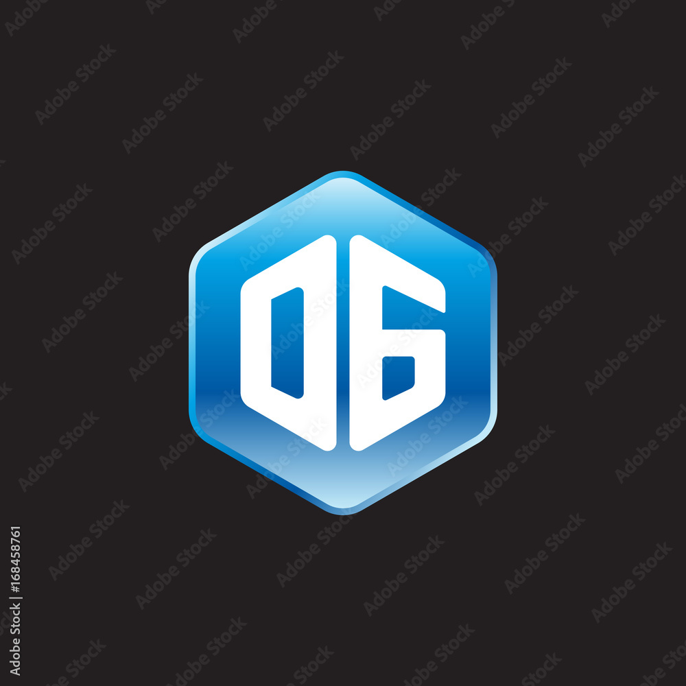 Initial letter DG, modern glossy hexagon logo, gradient blue color on black background
Initial letter DG, modern glossy hexagon logo, gradient blue color on black background
