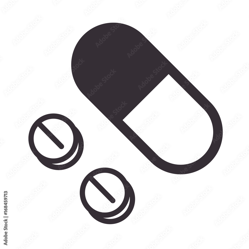 medicine pills icon over white background vector illustration medicine pills icon over white background vector illustration