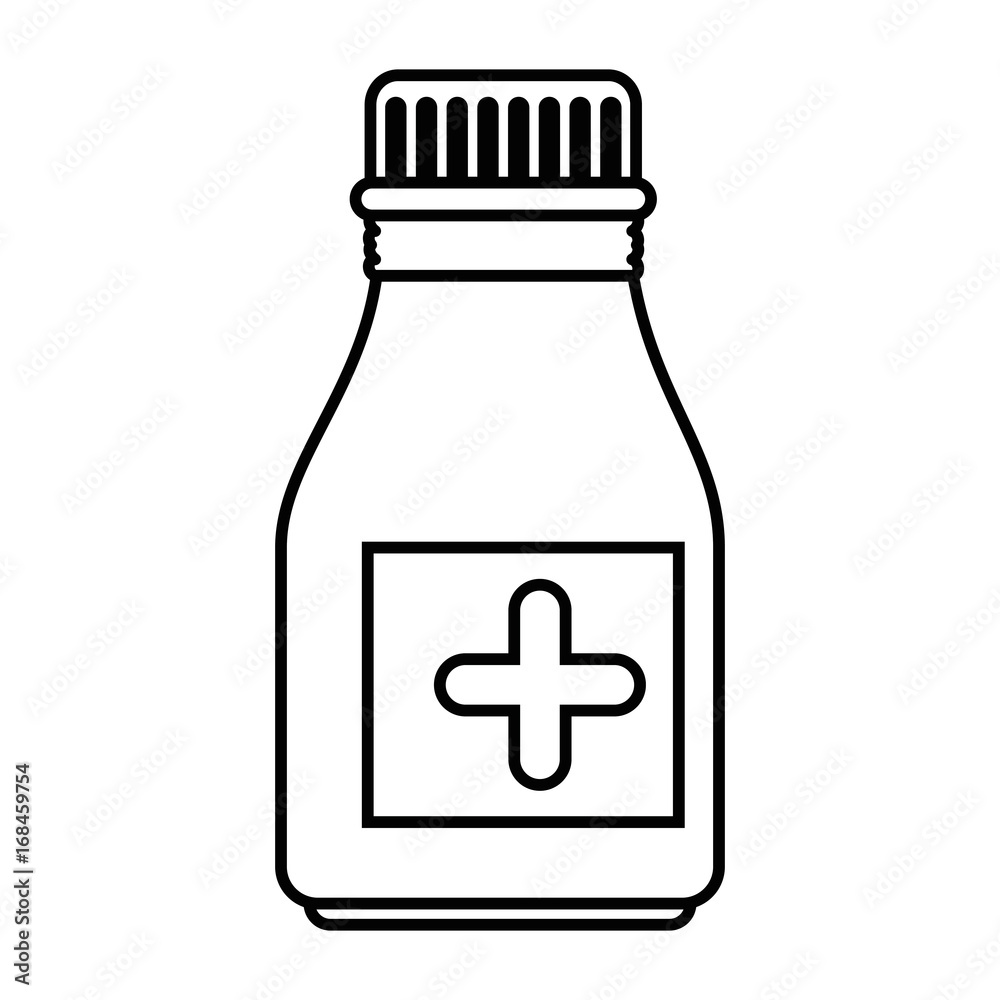 medicine bottle icon over white background vector illustration medicine bottle icon over white background vector illustration
