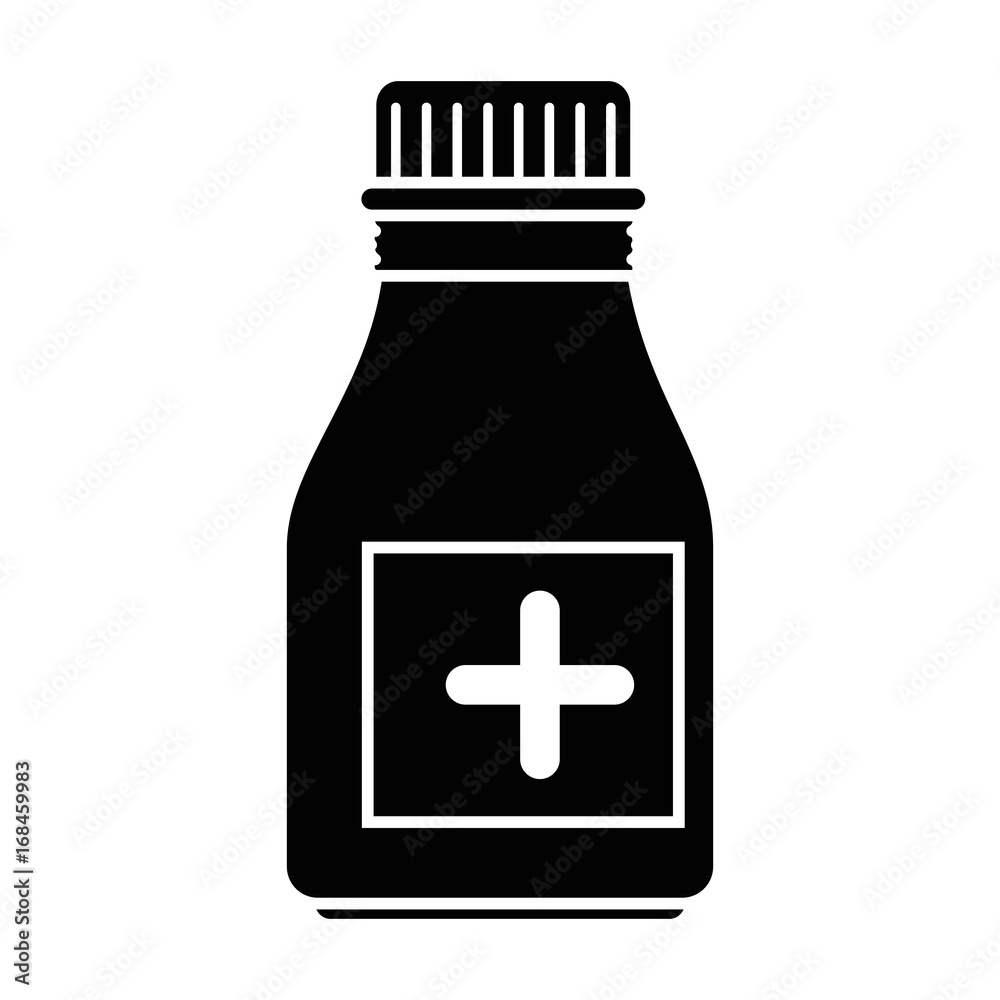 medicine bottle icon over white background vector illustration medicine bottle icon over white background vector illustration